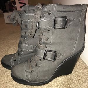 Simply Vera Wang Wedge Buckled Booties